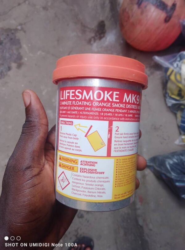 Lifesmoke MK9 Buoyant Orange Smoke Signal 3 minutes